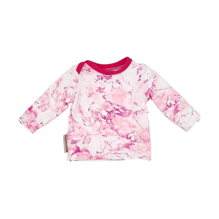 Langarmshirt marmoriert rosa