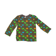 Langarmshirt Dino neon