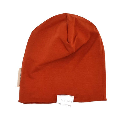 Beanie Rostbraun uni