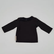 Langarmshirt Schwarz Uni