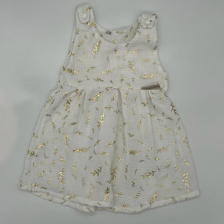 Kleid Gold Blätter